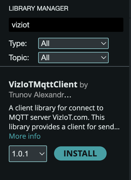 VizIoTMqttClient_library_ide